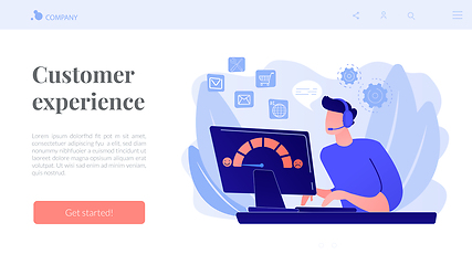 Image showing Customer care concept landing page