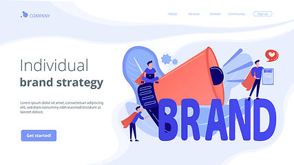 Image showing Personal brand concept landing page