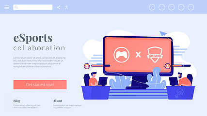 Image showing eSports collaboration concept landing page