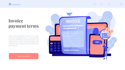 Image showing Payment terms concept landing page