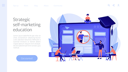 Image showing Personal branding course concept landing page