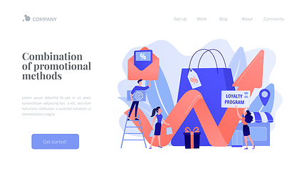 Image showing Promotional mix concept landing page