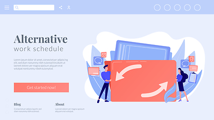 Image showing Job sharing concept landing page