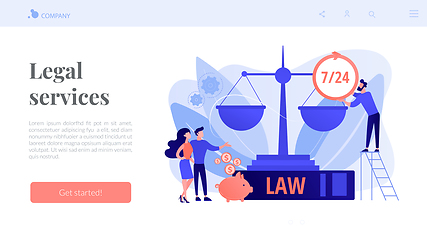 Image showing Legal services concept landing page