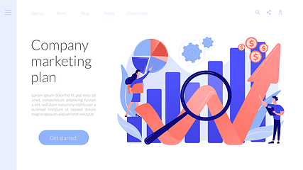 Image showing Competitive analysis concept landing page