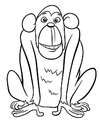 Image showing ape character coloring page
