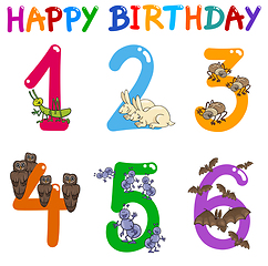 Image showing birthday greeting card set