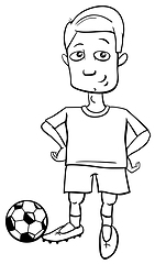 Image showing football player for coloring