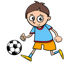 Image showing boy playing ball cartoon