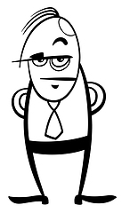 Image showing boss black and white cartoon