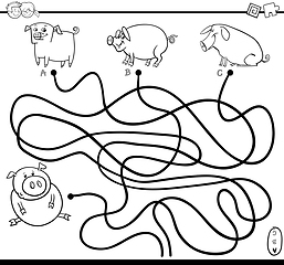 Image showing path game coloring page