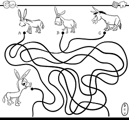 Image showing maze path game coloring page