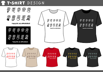 Image showing t shirt design with emoticons