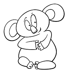 Image showing koala cartoon coloring page