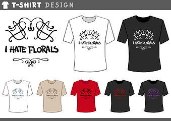 Image showing t shirt design with floral