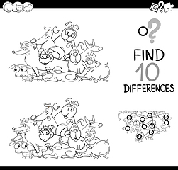 Image showing differences game with dogs
