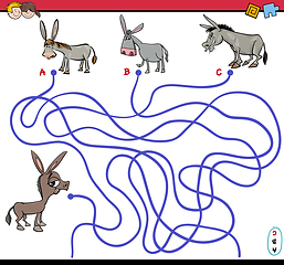 Image showing path maze game with donkey