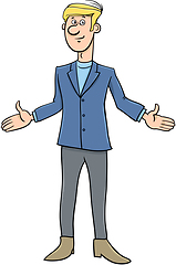 Image showing businessman cartoon character