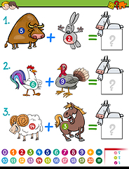 Image showing addition educational task for kids