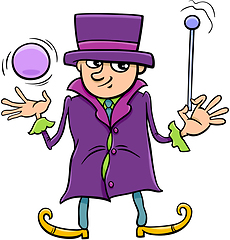 Image showing wizard or elf character cartoon