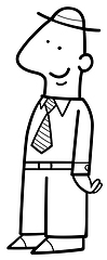 Image showing funny man coloring page