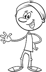 Image showing boy character coloring page