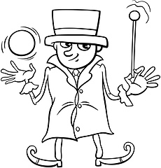 Image showing wizard or elf coloring page