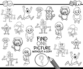 Image showing find single item coloring page