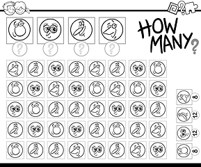 Image showing counting characters coloring page