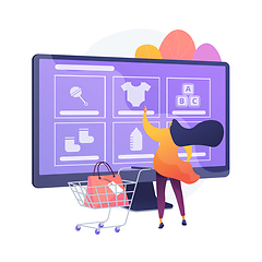 Image showing Online shopping vector concept metaphor