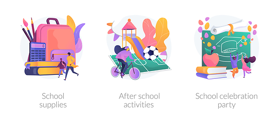 Image showing School life abstract concept vector illustrations.