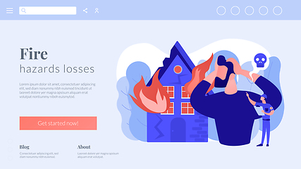 Image showing Fire consequences concept landing page.