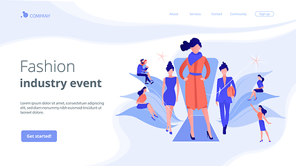 Image showing Fashion week concept landing page.