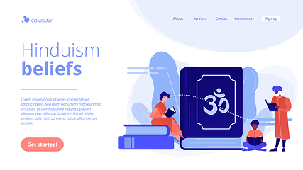 Image showing Hinduism concept landing page.