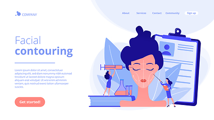 Image showing Facial contouring concept landing page.