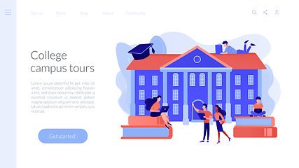 Image showing College campus concept landing page