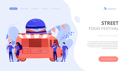 Image showing Food festival concept landing page.