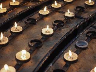 Image showing Candle in a church