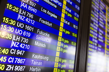 Image showing Airport Departure Board