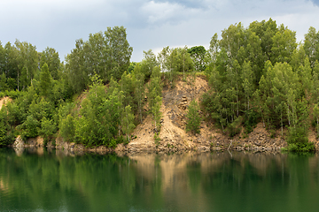 Image showing abandoned flooded quarry, Czech republic