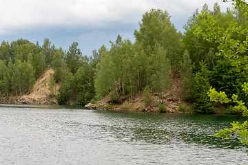 Image showing abandoned flooded quarry, Czech republic