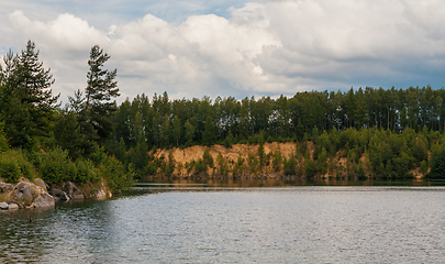 Image showing abandoned flooded quarry, Czech republic