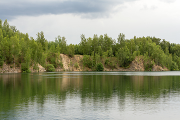 Image showing abandoned flooded quarry, Czech republic