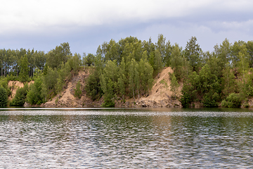 Image showing abandoned flooded quarry, Czech republic