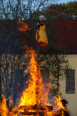 Image showing big fire, burning witches