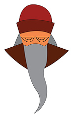 Image showing Old man in religious costume vector or color illustration