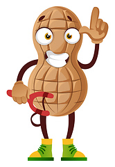 Image showing Peanut with sling, illustration, vector on white background.