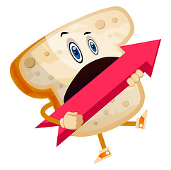 Image showing Arrow Bread illustration vector on white background