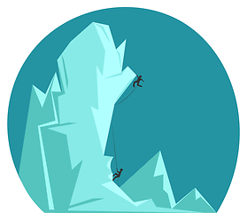 Image showing Rock climbers vector or color illustration