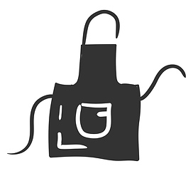 Image showing Clipart of a black-colored apron vector or color illustration